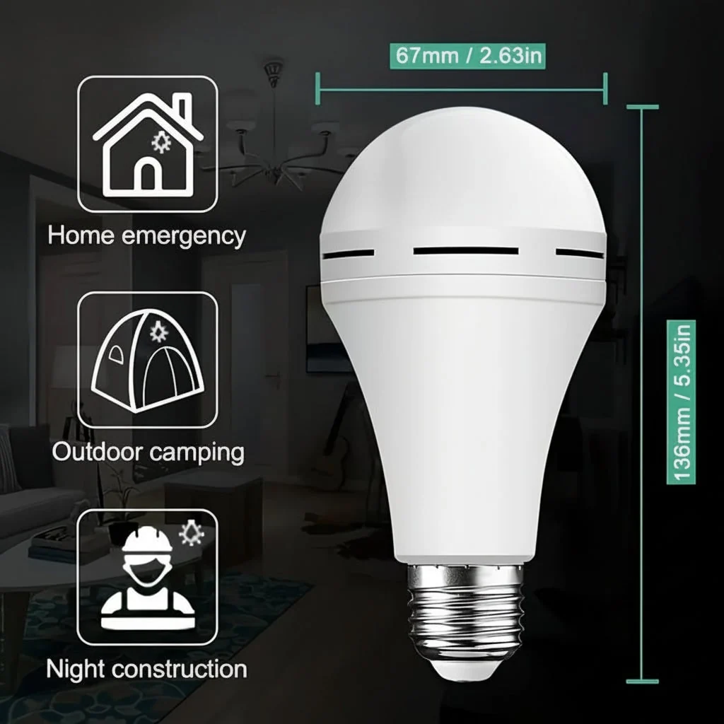 Battery-Powered Light Bulb Emergency Portable Hook Design - Image 5